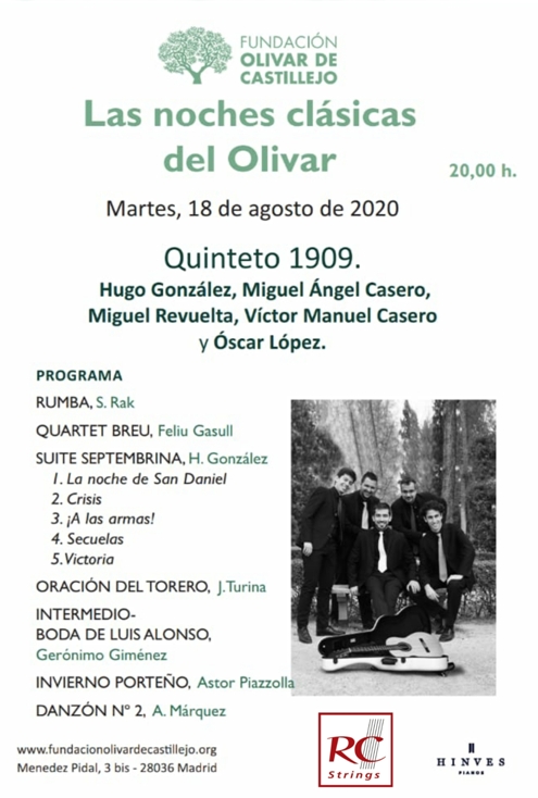 Cartel concierto Quinteto 1909_180820